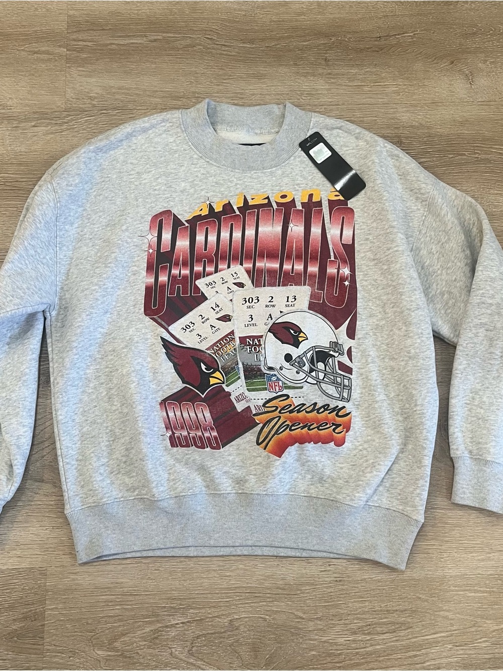 Abercrombie & Fitch NFL Arizona Cardinals Gray Graphic Crewneck Sweatshirt